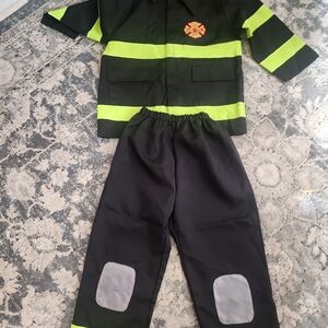 Kids Firefighter Costume - Black and Yellow